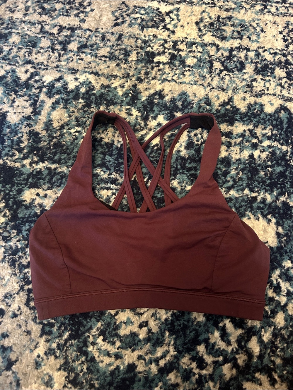 Maroon Lululemon sports bra